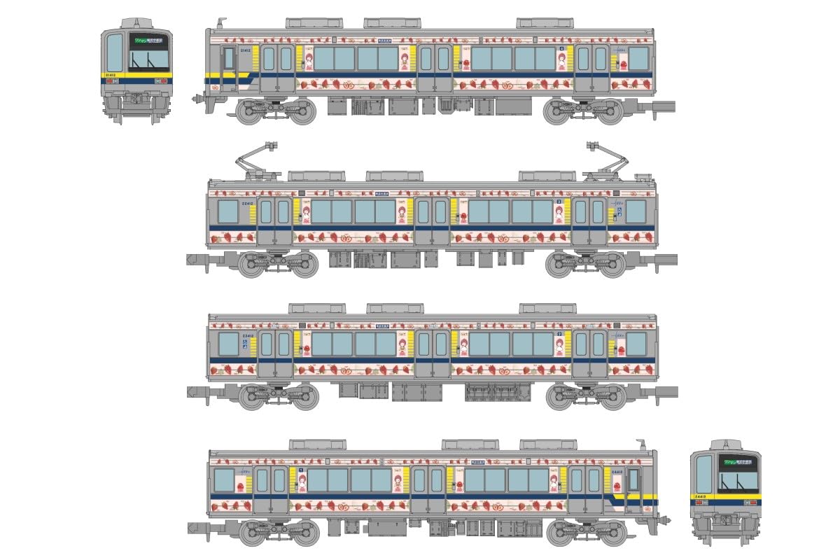 Tomytec Railway Collection Tobu Type 20400 Very Happy Train 4 Car Set Japan Diorama Supplies