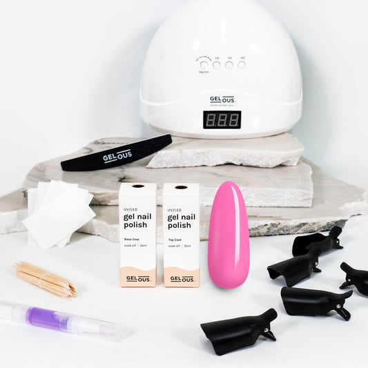 Gelous gel nail polish Tickled Pink Starter Pack - photographed in New Zealand