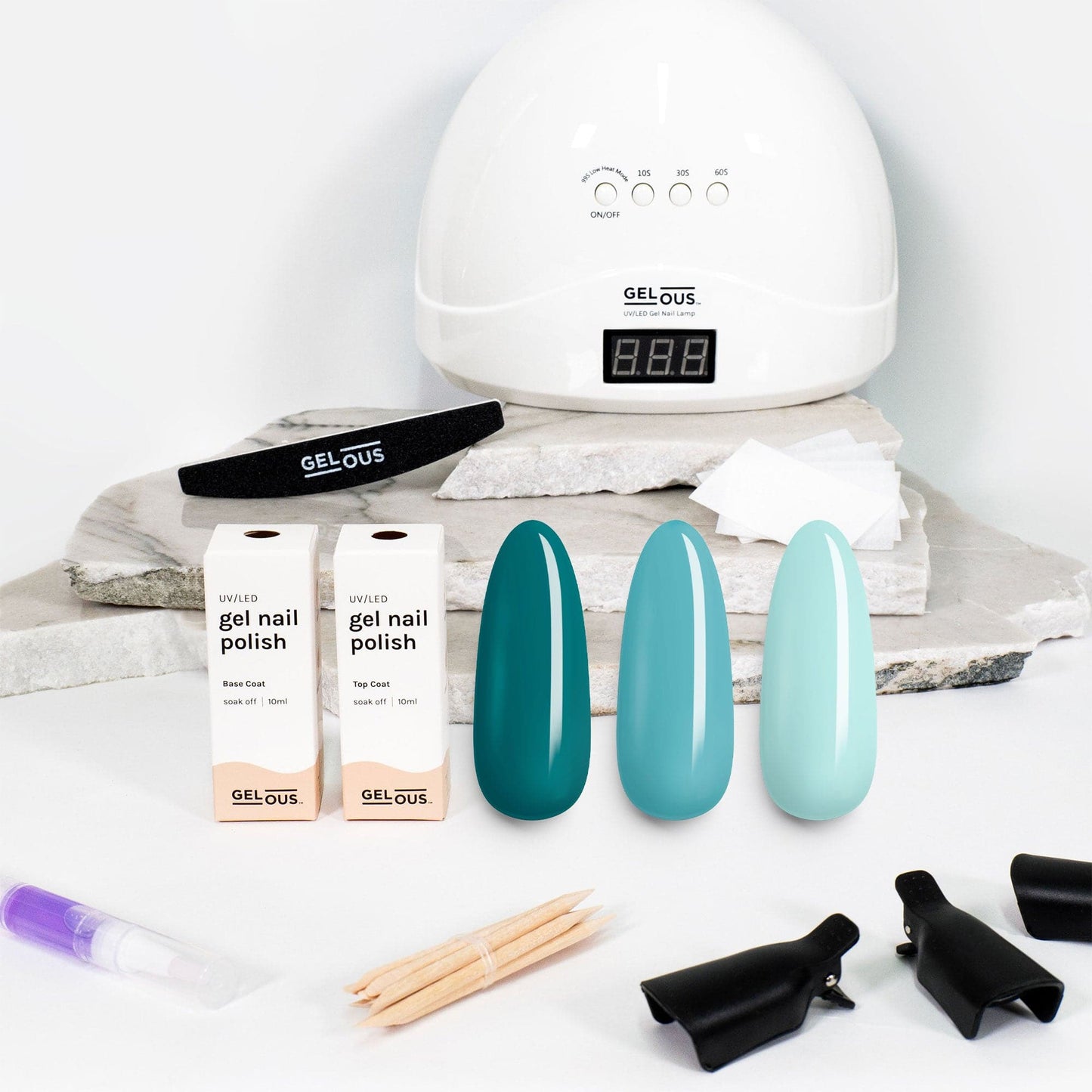 Gelous gel nail polish Turquoise 3 Polish Starter Pack - photographed in New Zealand