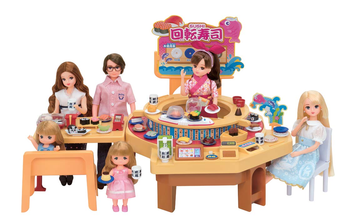 TAKARA TOMY Licca Doll Turning Turning Conveyor Belt Sushi Restaurant
