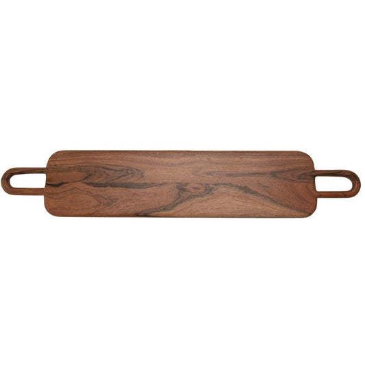 Acacia Wood Cheese/Cutting Board with Handles